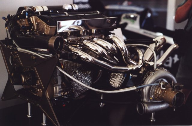 A BMW Formula One 15 litre turbo racing engine In excess of 1000hp at the 